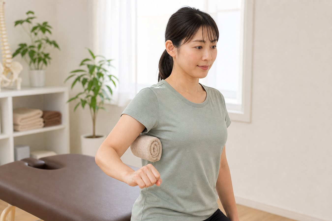 肩甲骨の痛みと向き合いながら日常の姿勢や動作を見直すイメージ