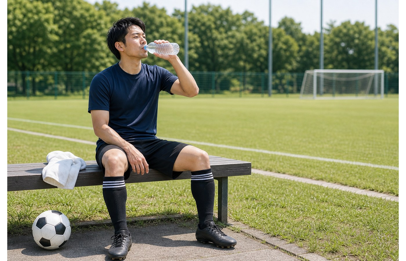 鼠径部痛で痛むときに運動量を見直して休むイメージ