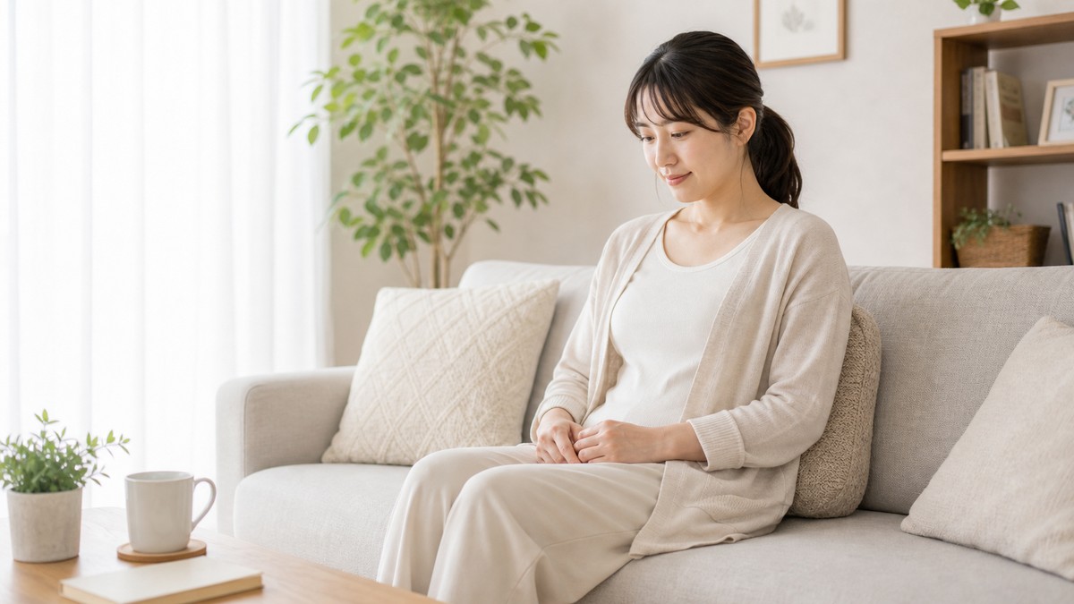 草加新田で産後の尿もれの悩みを相談するイメージ