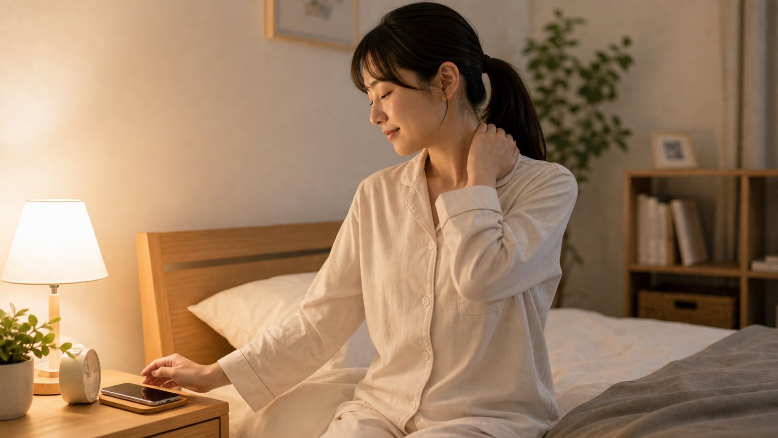 睡眠と生活リズムを整えて頭痛と向き合うイメージ