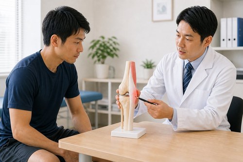 体重を無理なく管理して膝の負担を減らすイメージ
