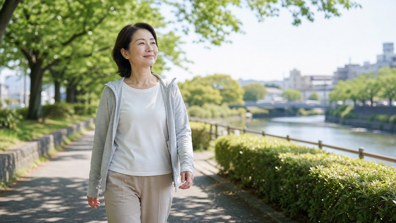 更年期のセルフケアでリラックスしストレスをためこまない生活習慣のイメージ