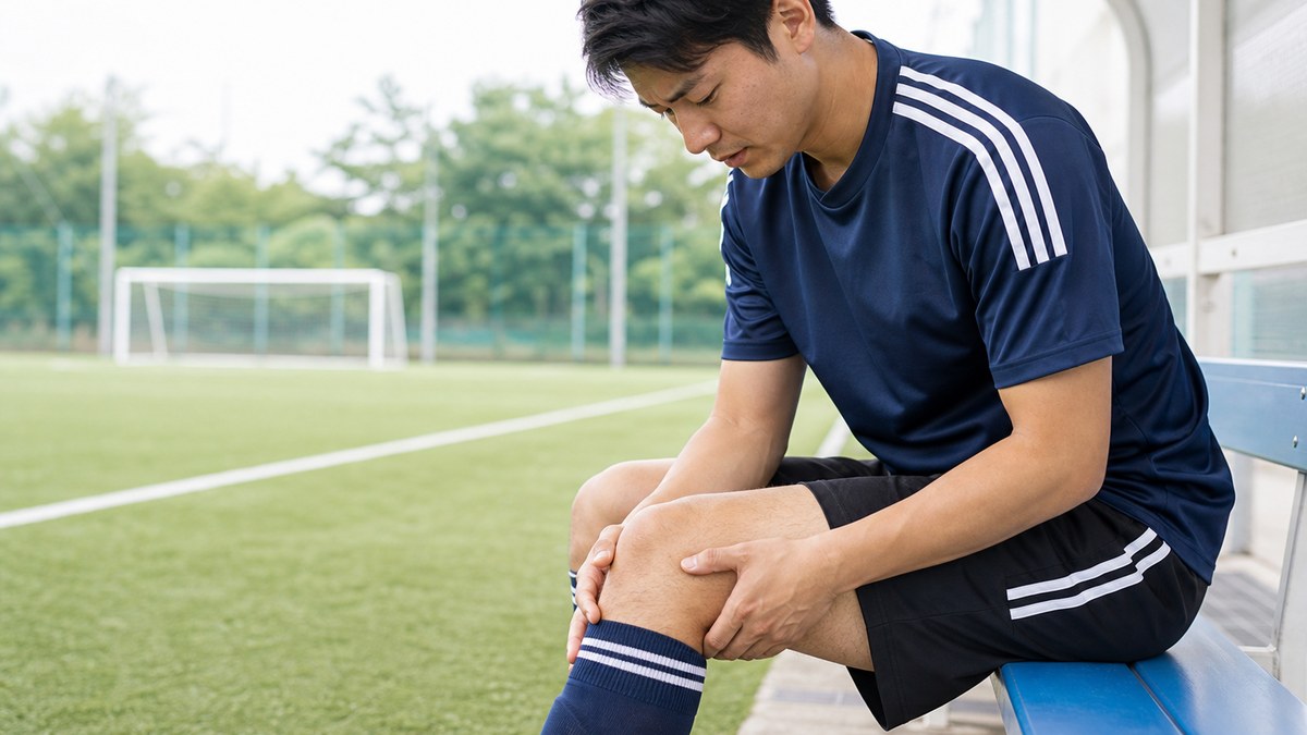 オスグッドの仕組みと成長期の膝下への負担を確認するイメージ