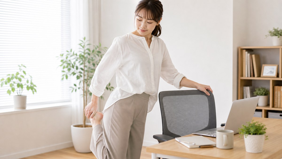 長く座り続けずこまめに立ってお尻の負担を減らすイメージ