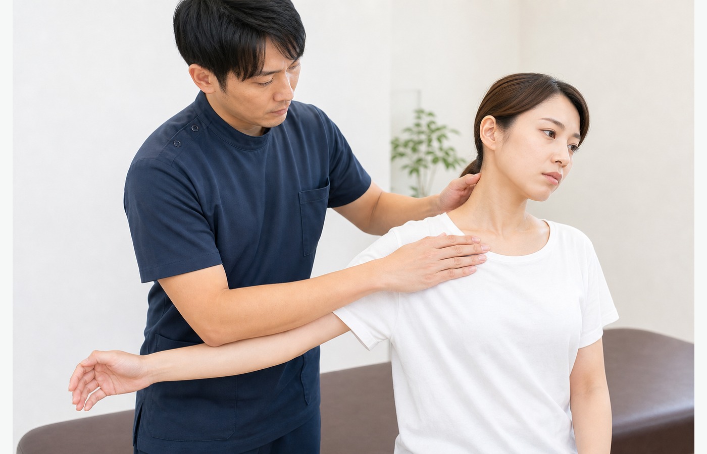 肩甲骨を引き上げて寄せるセルフケアイメージ
