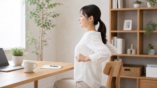 胸を開く肩こりストレッチ