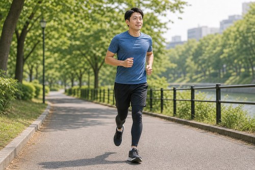 膝にやさしい生活習慣を続けるイメージ